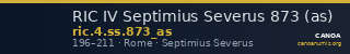 RIC IV Septimius Severus 873 (as) — CANOA