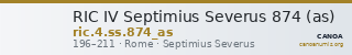 RIC IV Septimius Severus 874 (as) — CANOA