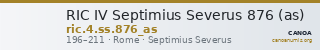 RIC IV Septimius Severus 876 (as) — CANOA