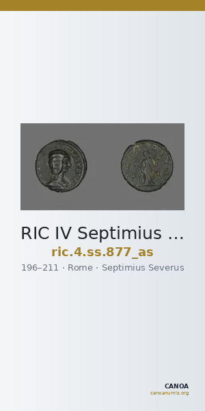 RIC IV Septimius Severus 877 (as) — CANOA
