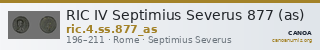 RIC IV Septimius Severus 877 (as) — CANOA