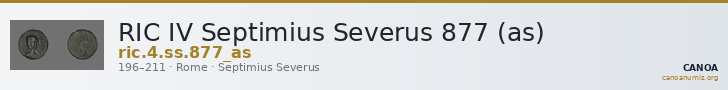 RIC IV Septimius Severus 877 (as) — CANOA