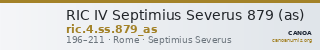RIC IV Septimius Severus 879 (as) — CANOA