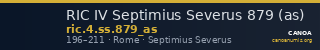RIC IV Septimius Severus 879 (as) — CANOA