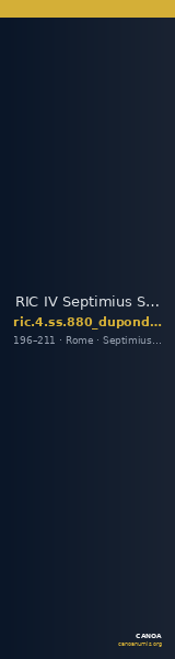 RIC IV Septimius Severus 880 (dupondius) — CANOA