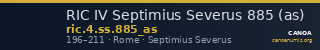 RIC IV Septimius Severus 885 (as) — CANOA