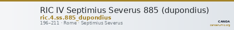 RIC IV Septimius Severus 885 (dupondius) — CANOA