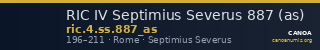 RIC IV Septimius Severus 887 (as) — CANOA