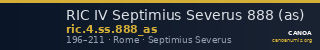 RIC IV Septimius Severus 888 (as) — CANOA