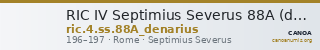 RIC IV Septimius Severus 88A (denarius) — CANOA