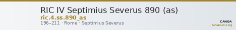 RIC IV Septimius Severus 890 (as) — CANOA