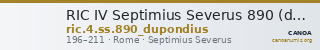 RIC IV Septimius Severus 890 (dupondius) — CANOA