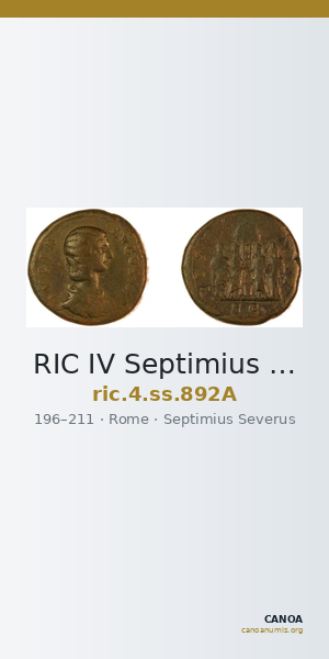RIC IV Septimius Severus 892A — CANOA