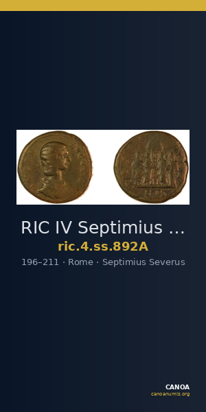 RIC IV Septimius Severus 892A — CANOA