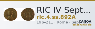 RIC IV Septimius Severus 892A — CANOA