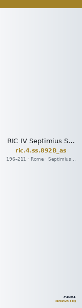 RIC IV Septimius Severus 892B (as) — CANOA