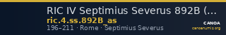 RIC IV Septimius Severus 892B (as) — CANOA