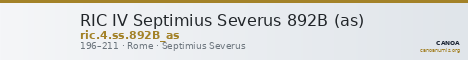 RIC IV Septimius Severus 892B (as) — CANOA