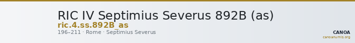 RIC IV Septimius Severus 892B (as) — CANOA