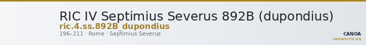 RIC IV Septimius Severus 892B (dupondius) — CANOA