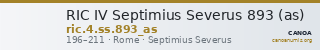 RIC IV Septimius Severus 893 (as) — CANOA