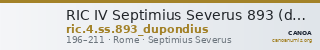 RIC IV Septimius Severus 893 (dupondius) — CANOA