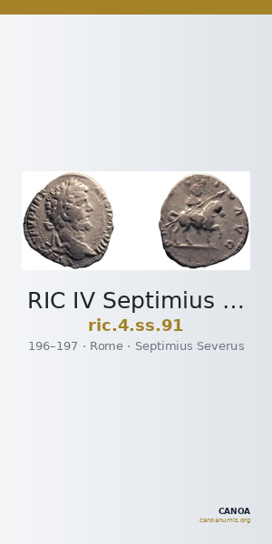 RIC IV Septimius Severus 91 — CANOA