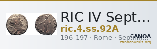 RIC IV Septimius Severus 92A — CANOA