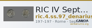 RIC IV Septimius Severus 97 (denarius) — CANOA