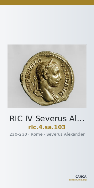 RIC IV Severus Alexander 103 — CANOA