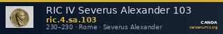 RIC IV Severus Alexander 103 — CANOA
