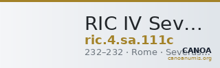 RIC IV Severus Alexander 111c — CANOA