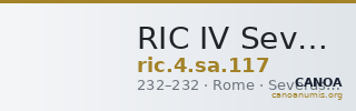 RIC IV Severus Alexander 117 — CANOA