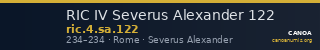RIC IV Severus Alexander 122 — CANOA