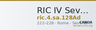 RIC IV Severus Alexander 128Ad — CANOA