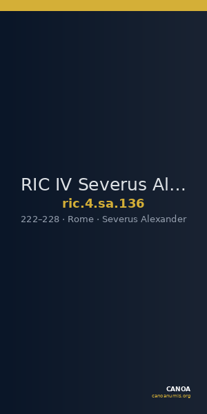 RIC IV Severus Alexander 136 — CANOA