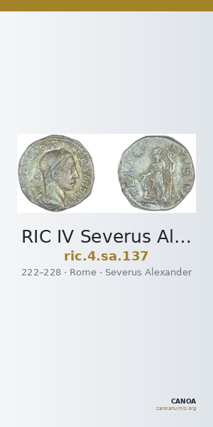 RIC IV Severus Alexander 137 — CANOA