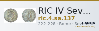 RIC IV Severus Alexander 137 — CANOA