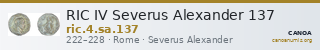 RIC IV Severus Alexander 137 — CANOA