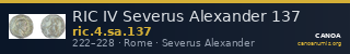 RIC IV Severus Alexander 137 — CANOA