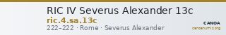 RIC IV Severus Alexander 13c — CANOA