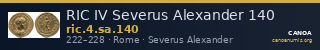 RIC IV Severus Alexander 140 — CANOA