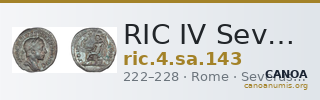 RIC IV Severus Alexander 143 — CANOA