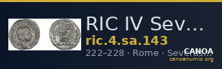 RIC IV Severus Alexander 143 — CANOA