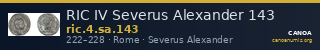 RIC IV Severus Alexander 143 — CANOA