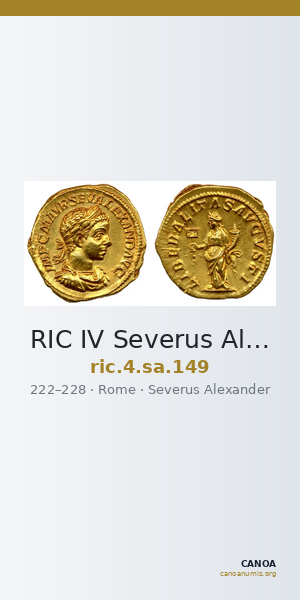 RIC IV Severus Alexander 149 — CANOA