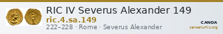 RIC IV Severus Alexander 149 — CANOA