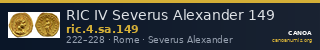 RIC IV Severus Alexander 149 — CANOA