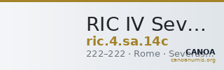 RIC IV Severus Alexander 14c — CANOA