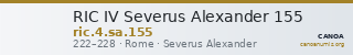 RIC IV Severus Alexander 155 — CANOA